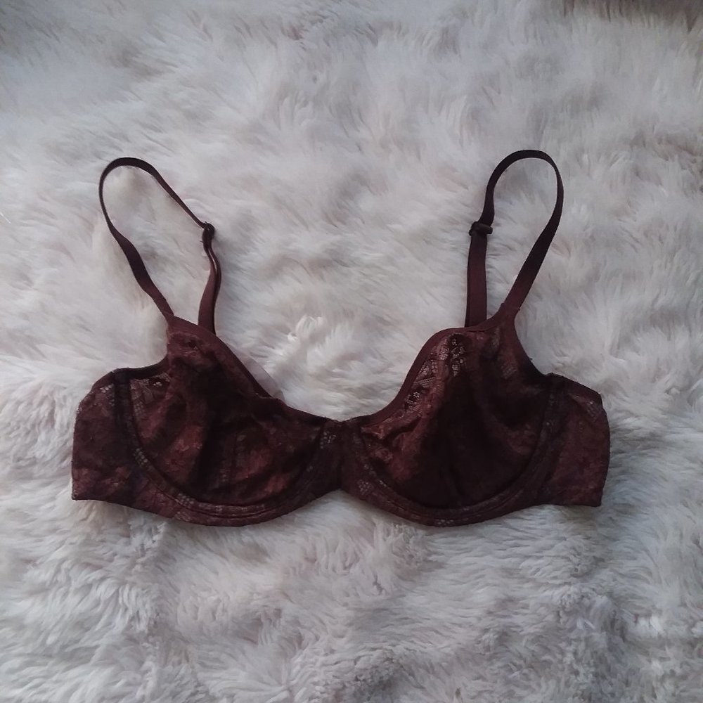 Victoria's Secret Copper Lace Unlined Demi Bra